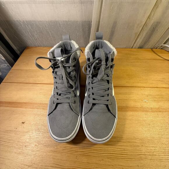 Vans Sk8-Hi MTE Gray Suede Sherpa Lined High Top Sneakers Women’s 8 - Picture 12 of 14